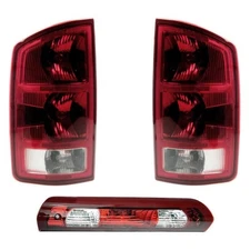 For Dodge Ram 3500 03-06 3-Piece Kit (Driver and Passenger Side Tail Lights, 3rd