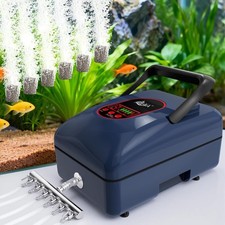 Rechargeable Aquarium Air Pump, 20W Portable Aerator for Fish Tank Pond, 9 Out