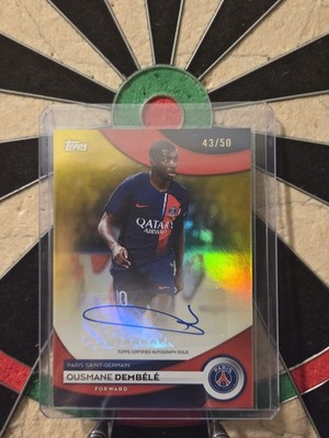 Ousmane Dembele Auto /50 PSG Team Set 2023/24 CHAMPIONS LEAGUE WINNER 2026