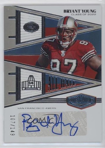 2023 Panini Plates & Patches All Hall /149 Bryant Young #AH-BY Auto HOF - 第 1/3 張圖片