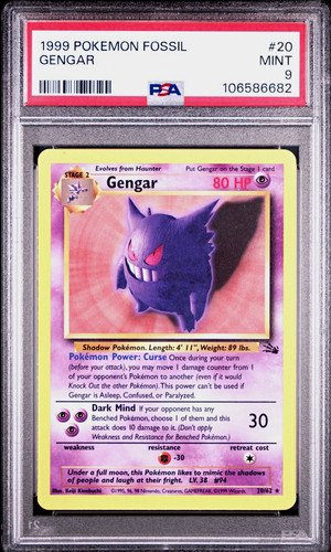 Gengar (Unlimited) graded PSA 9 for sale on eBay