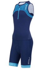 New 2XU Active Youth Trisuit Triathlon Suit Medium Navy Blue Kids Junior