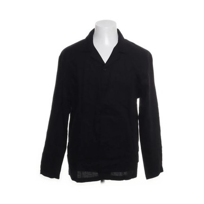 ASOS Design, Pyjamahemd, Größe: M, Schwarz, Baumwolle, Einfarbig, Herren #89A