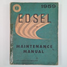 Original 1959 Edsel Factory Service Shop Maintenance Repair Manual