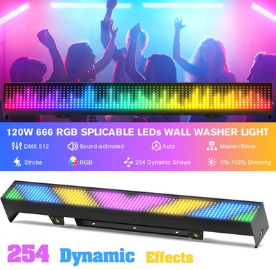 #ad 1 10x LED Wall Washer Light Bar DMX Stage DJ Disco Party Wash Bar Lighting 180W $278.99