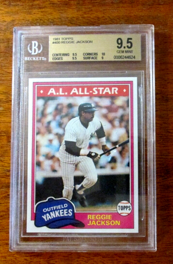 1981 TOPPS REGGIE JACKSON # 400 BGS 9.5 W/ 10 SUB HOF BVG POP 3