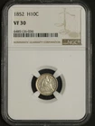1852 NGC VF-30 Liberty Seated Half Dime