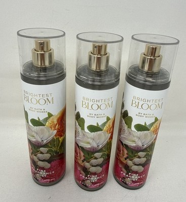 QTY 3 - Bath & Body Works BRIGHTEST BLOOM Fine Fragrance Body Mist Spray 8Oz Ryn