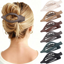 Flat Hair Clips for Women - 6 PCS French Flat Claw Clips Medium Hair Clips for G