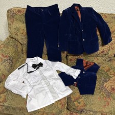 YUANLU BOYS FORMAL ROYAL BLUE SUIT - 5 PIECES Size 6