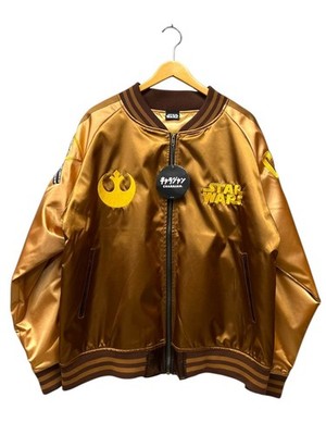 Star Wars Sukajan Jacket Brown Aggressive Rebel Alliance Satin Bomber Mens 3L