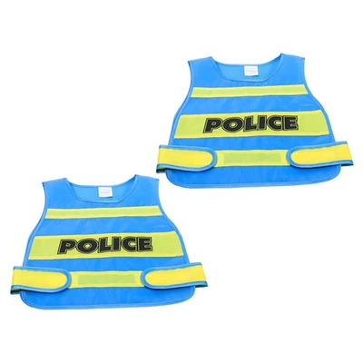 4 Pcs Gilet De Police Les Enfants Habillent Costume Cosplay D'Halloween - Photo 1/4