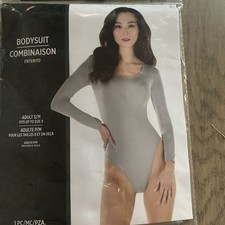 Suit Yourself Classic Gray Long Sleeve Bodysuit Small/Medium