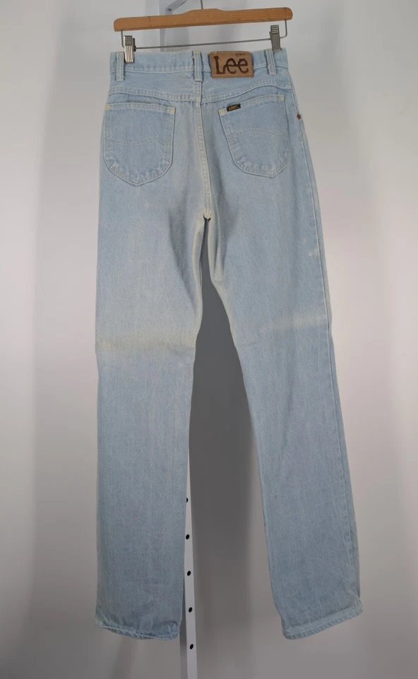 Lee Vintage 70s Faded Sky Blue Jeans USA Rockabilly 28 32 Grunge Thrash Western — 第 2/4 张图片