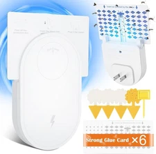 Multi-Function Indoor Fly Zapper with Strong Glue Cards - Safe for Kids & Pets