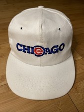 VTG 90s Chicago Tribune Cubs Promo Paper News Retro MLB Snapback Hat Cap
