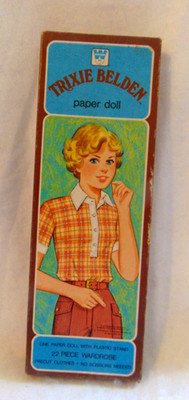 Vintage Trixie Belden Paper Dolls Whitman 1979 w Plastic Stand & Clothes