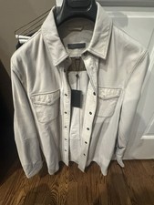 Giacca camicia John Varvatos colore grigio nebbia taglia 46
