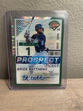 2024 PANINI PROSPECT EDITION PROSPECT TICKET 112 BRICE MATTHEWS SIGNATURE-GREEN