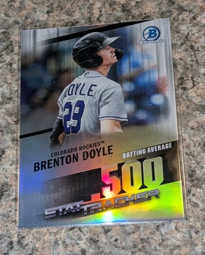 2020 BRENTON DOYLE BOWMAN CHROME STAT TRACKER INSERT #ST-14 (ROCKIES)