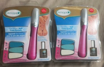 2x - Amope Pedi Perfect Electronic Nail File with Nail Oil Sample
