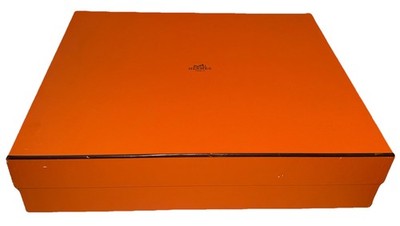 HERMES Orange Official Empty Gift Box Large 18  x 15  x 4 