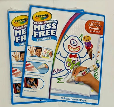 Crayola Color Wonder Mess Free Coloring- 2 Packs  (30 Blank Coloring Pages)