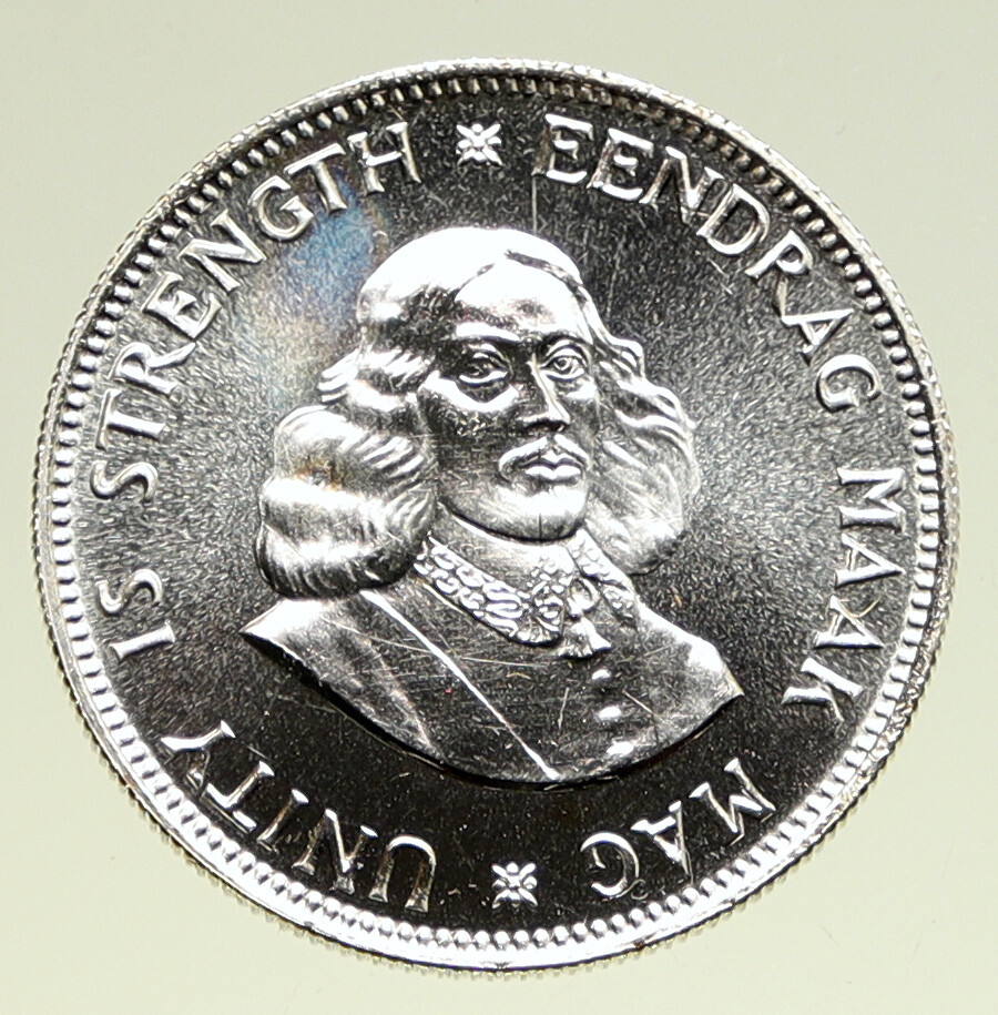 1962 SOUTH AFRICA Queen Elizabeth II Riebeeck OLD Silver 20 Cents