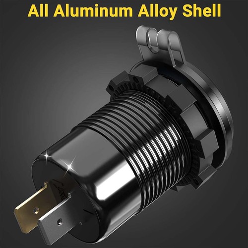 1-2X Dual PD Type C USB Car Charger QC 3.0 Charger 12V 24V Power Outlet Socket - Picture 7 of 20
