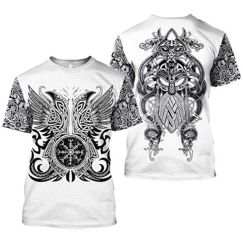 Viking Tattoo 3D Printed T-Shirt Jersey Fashion Short Sleeve Top Tee Men Costume - Picture 14 of 24