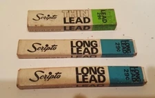 Vintage Lot Scripto Mechanical Pencil Lead Refills .036 dia 2 3/4" & .046 dia 4"