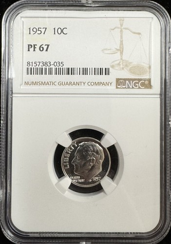 1957 Roosevelt Dime NGC - PF 67 ( 300798 )