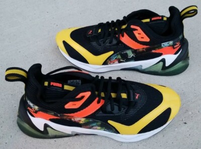 PUMA LQDCELL Origin Scary Cat Holographic Sz 10 Sneaker Black/Dandelion/Nrgy Red