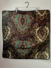 Ralph Lauren Emerson Brown Corded Multicolored Paisley Euro Continental Sham