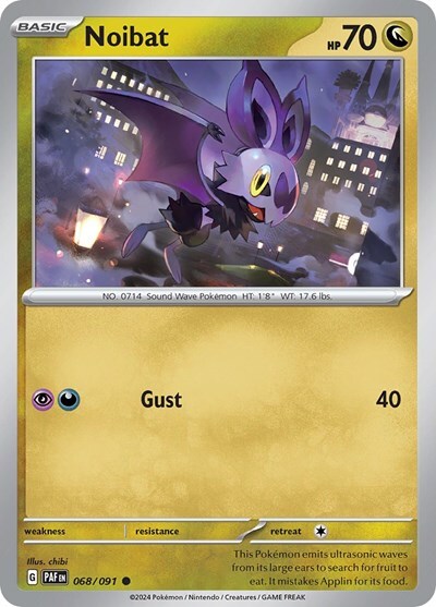 Pokemon Noibat (68/245) Paldean Fates LP REVERSE HOLO