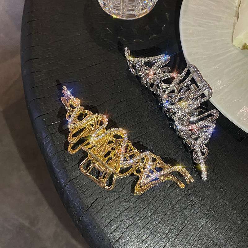 Women's Clip Hairpin Metal Hot Girl Style Silver Glod Large Hair