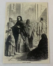 1876 magazine engraving~ CHILIAN COSTUMES women in Chili (Chile)