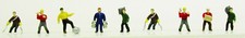 1341 MODELPOWER 9 personnages travailleurs en mouvement ech N 1/160