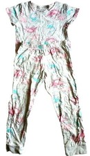 F&F JUNIOR GIRLS PYJAMAS SET TOP AND BOTTOMS SIZE 5-6 years DINOSAURS PRINT GREY