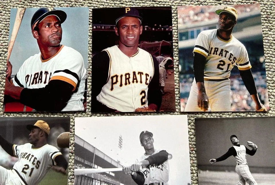 Roberto Clemente Postcard Set of 8 DIFFERENT Pittsburgh Pirates 1971 All Star et - Image 2 of 4