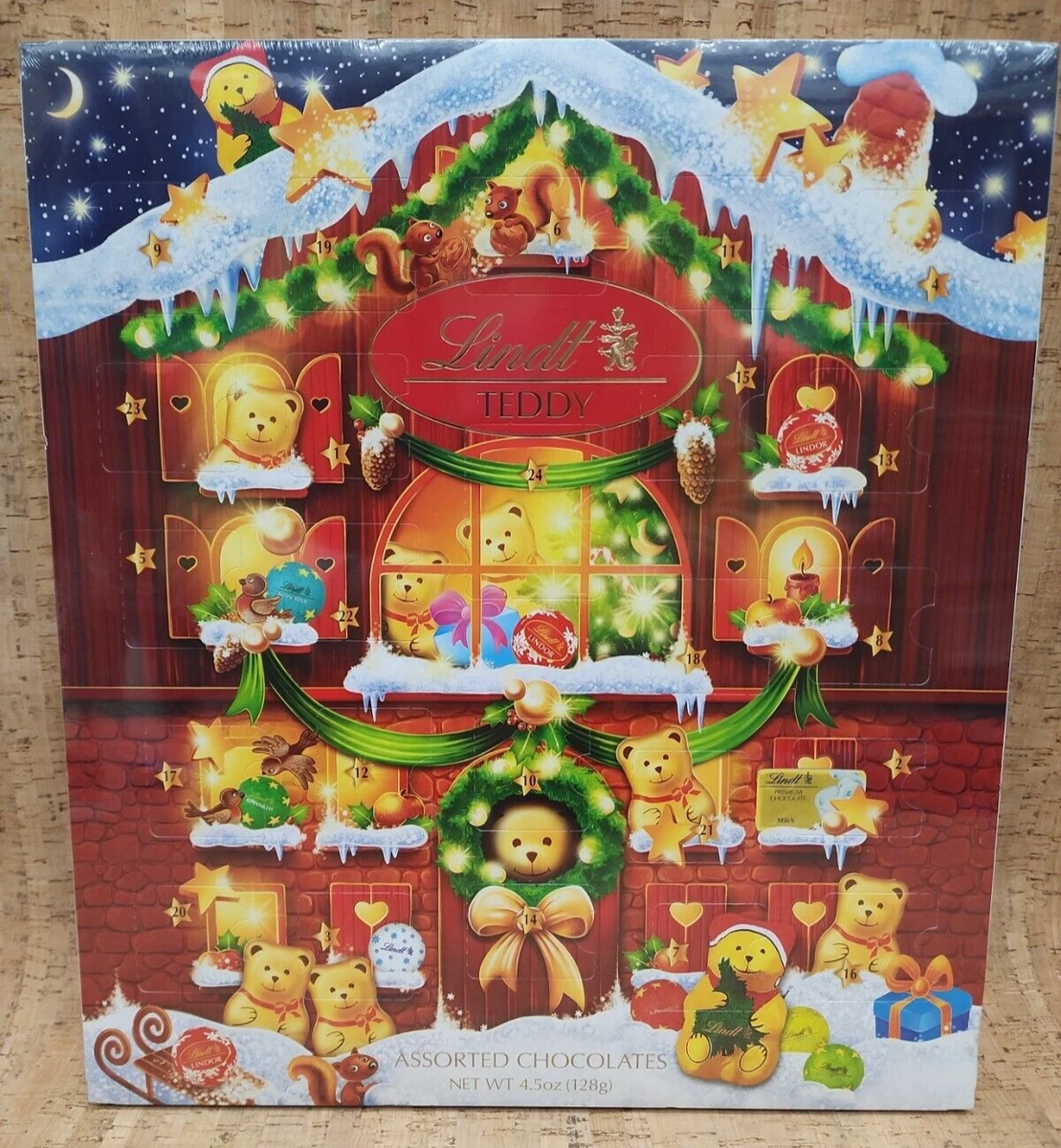 Lindt Bear & Friends Advent Calendar, 24 Fine Milk and White Chocolates,  250g