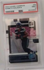 2022 Clearly Donruss #68 Kenneth Walker lll RC PSA 9 MINT