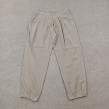 Eileen Fisher Pants Womens Small Brown Ankle Pull On Stretch Elastic Waist