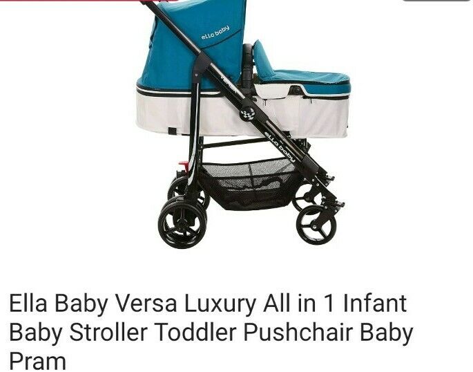 Ella Baby Versa Luxury All in 1 Infant Baby Stroller Toddler 