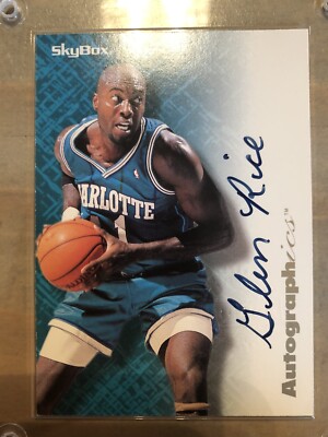 1996-97 Skybox Autographics Rare BLUE and Black, Glen Rice 2 card 