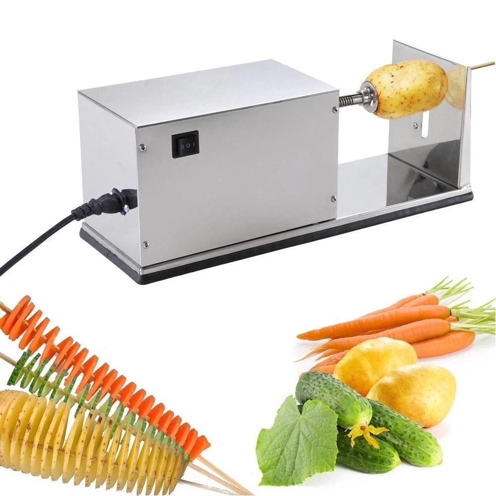 Electric stainless steel twisted potato Tornado Slicer Automatic cutter machine