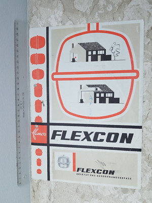 Flexcon Flamco Advertising Advertising Expansion Tank 1970s 1970 Old Design Valstar