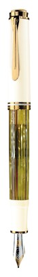 Pelikan piston fountain pen Souverän  M400 Tortoiseshell-White nib width EF