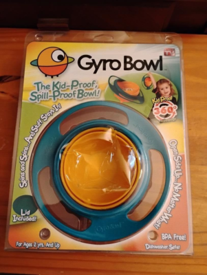 360 Degree Rotation Spill Resistant Gyro Bowl With Lid For Toddler Bab