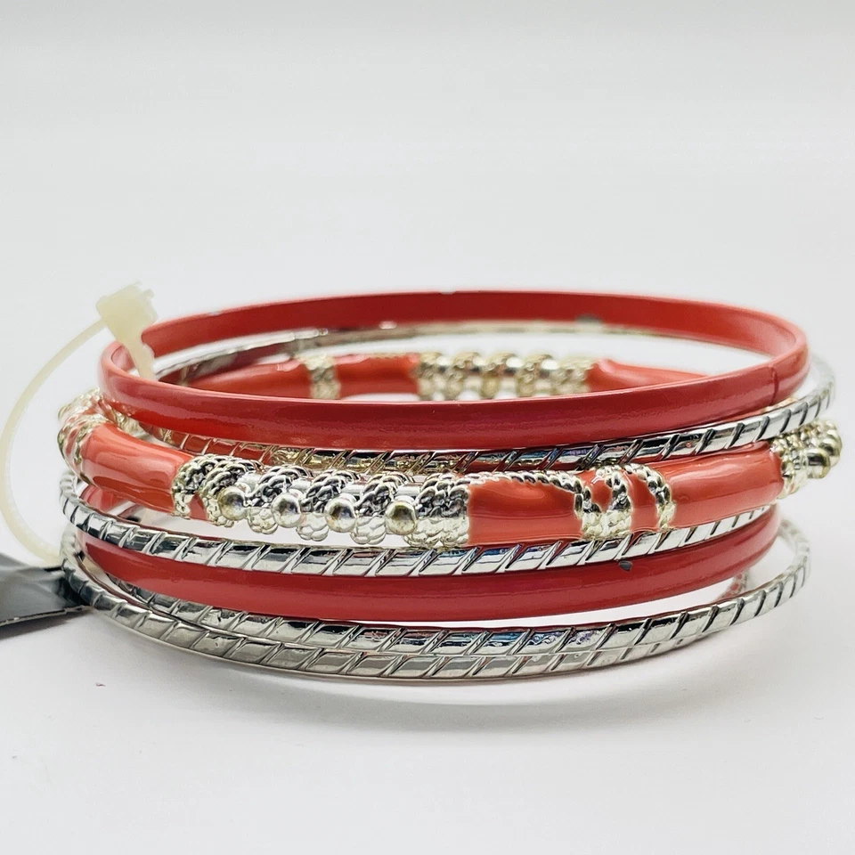 APT 9 оранжевый браслет браслеты набор из 7 смешанных металлических тонов оригинальный ярлык пляж море - Изображение 3 из 4